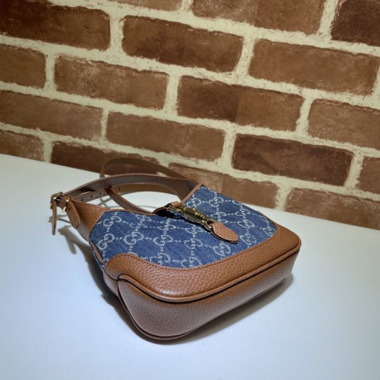 Replica Gucci Jackie 1961 Mini Shoulder Bag 637092 Blue Replica Gucci Jackie 1961 Mini Shoulder Bag 637092 Blue