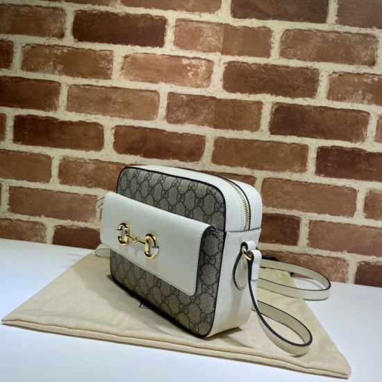 Replica Gucci Horsebit 1955 Small Shoulder Bag 45454 White Replica Gucci Horsebit 1955 Small Shoulder Bag 45454 White