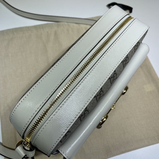 Replica Gucci Horsebit 1955 Small Shoulder Bag 45454 White Replica Gucci Horsebit 1955 Small Shoulder Bag 45454 White