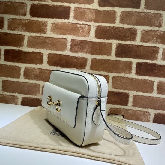 Replica Gucci Horsebit 1955 Small Shoulder Bag 45454 White