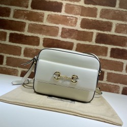 Replica Gucci Horsebit 1955 Small Shoulder Bag 45454 White