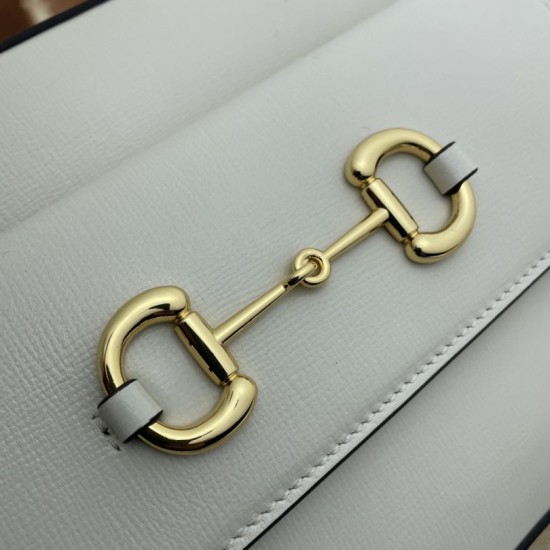 Replica Gucci Horsebit 1955 Small Shoulder Bag 45454 White