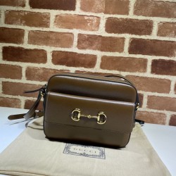 Fake Gucci Horsebit 1955 Small Shoulder Bag 45454 Coffee Replica