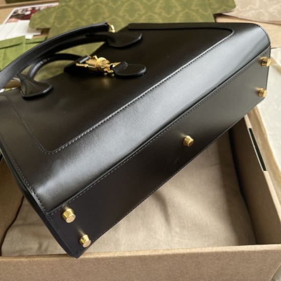 Replica Gucci Jackie 1961 Medium Tote Bag 649016 Black Replica Gucci Jackie 1961 Medium Tote Bag 649016 Black