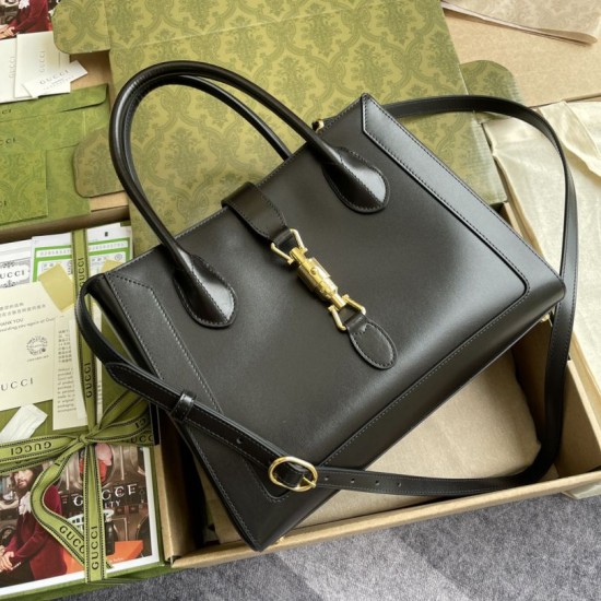 Replica Gucci Jackie 1961 Medium Tote Bag 649016 Black Replica Gucci Jackie 1961 Medium Tote Bag 649016 Black