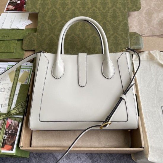 Replica Gucci Jackie 1961 Medium Tote Bag 649016 White