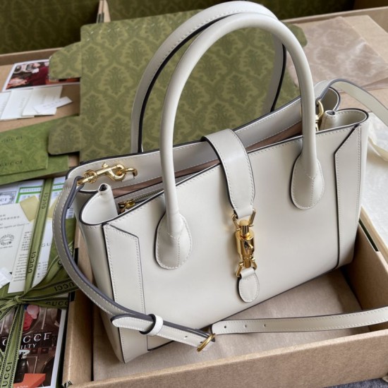 Replica Gucci Jackie 1961 Medium Tote Bag 649016 White
