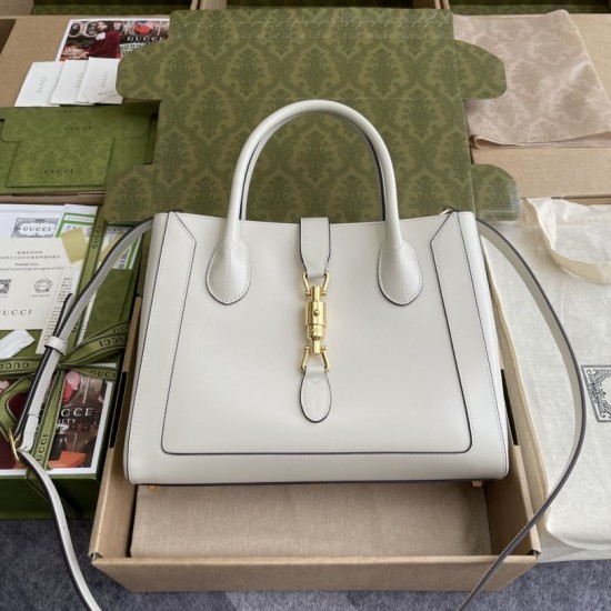 Replica Gucci Jackie 1961 Medium Tote Bag 649016 White