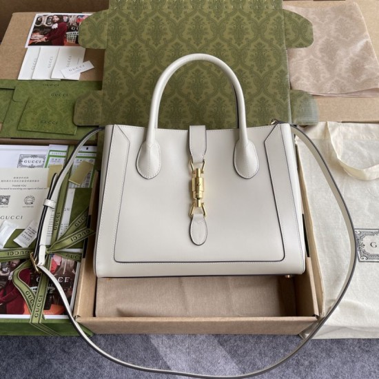 Replica Gucci Jackie 1961 Medium Tote Bag 649016 White