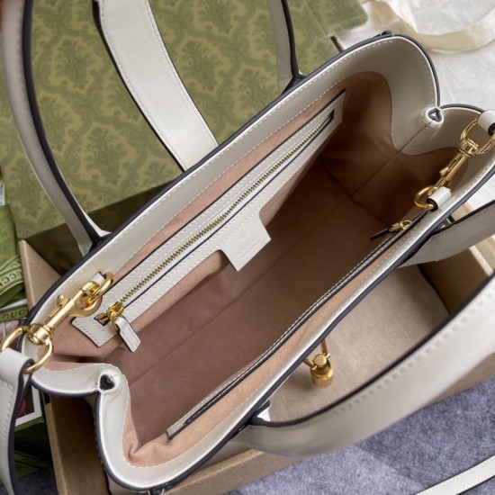 Replica Gucci Jackie 1961 Medium Tote Bag 649016 White