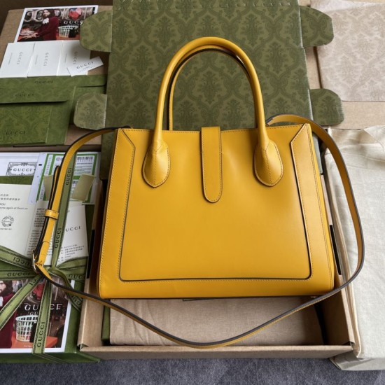 Fake Gucci Jackie 1961 Medium Tote Bag 649016 Yellow Replica Replica Gucci Jackie 1961 Medium Tote Bag 649016 Yellow