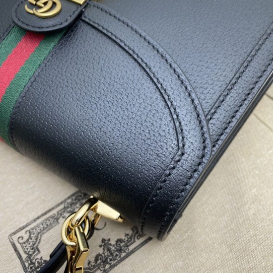 Fake Gucci Ophidia Small Top Handle Bag With Web 652683 Black Replica Replica Gucci Ophidia Small Top Handle Bag With Web 652683 Black