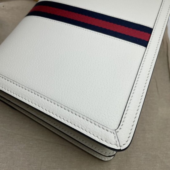 Replica Gucci Ophidia Small Top Handle Bag With Web 652683 White