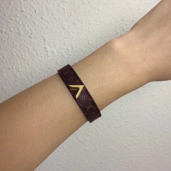 Fake Louis Vuitton Essential V Bracelet Monogram Canvas M6042F Replica