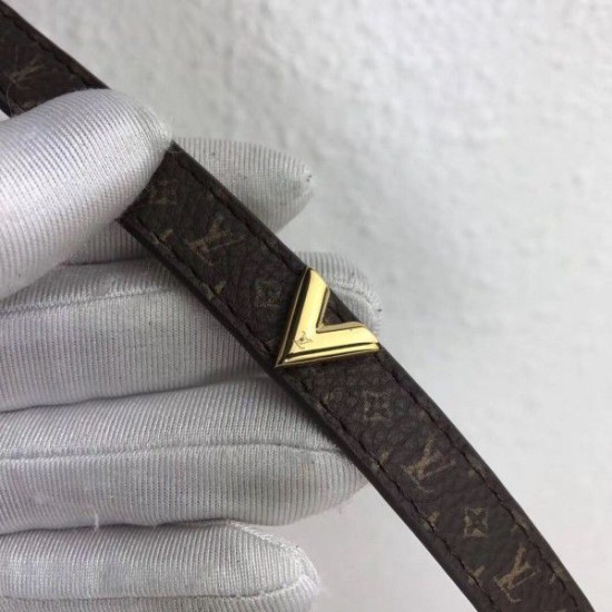 Fake Louis Vuitton Essential V Bracelet Monogram Canvas M6042F Replica