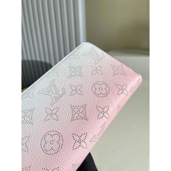 Replica Louis Vuitton Zippy Wallet Gradient Pink Mahina M80490
