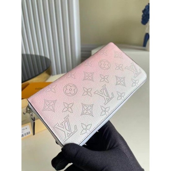 Replica Louis Vuitton Zippy Wallet Gradient Pink Mahina M80490