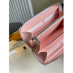 Replica Louis Vuitton Zippy Wallet Gradient Pink Mahina M80490
