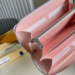 Replica Louis Vuitton Zippy Wallet Gradient Pink Mahina M80490