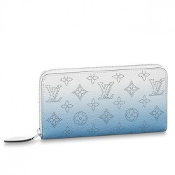 Replica Louis Vuitton Zippy Wallet Gradient Blue Mahina M80494