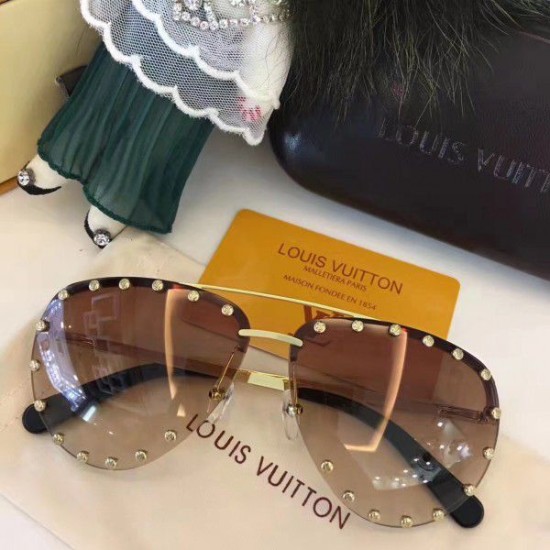Replica Louis Vuitton Brown The Party Sunglasses Z0914U