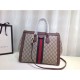 Replica Gucci Ophidia GG medium top handle bag 524537 Dark Coffee Fake Gucci Ophidia GG medium top handle bag 524537 Dark Coffee Replica