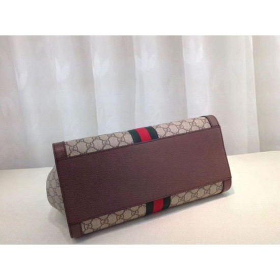Replica Gucci Ophidia GG medium top handle bag 524537 Dark Coffee Fake Gucci Ophidia GG medium top handle bag 524537 Dark Coffee Replica
