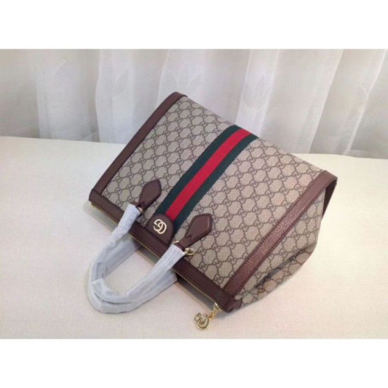 Replica Gucci Ophidia GG medium top handle bag 524537 Dark Coffee Fake Gucci Ophidia GG medium top handle bag 524537 Dark Coffee Replica