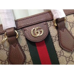 Fake Gucci Ophidia GG medium top handle bag 524537 Dark Coffee Replica