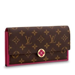 Replica Louis Vuitton  Flore Wallet Monogram Canvas M64585