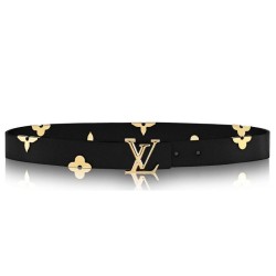Fake Louis Vuitton  Iconic Metallic Flowers 30mm Belt M9310U Replica