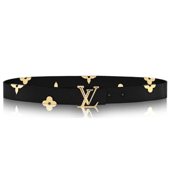 Fake Louis Vuitton  Iconic Metallic Flowers 30mm Belt M9310U Replica
