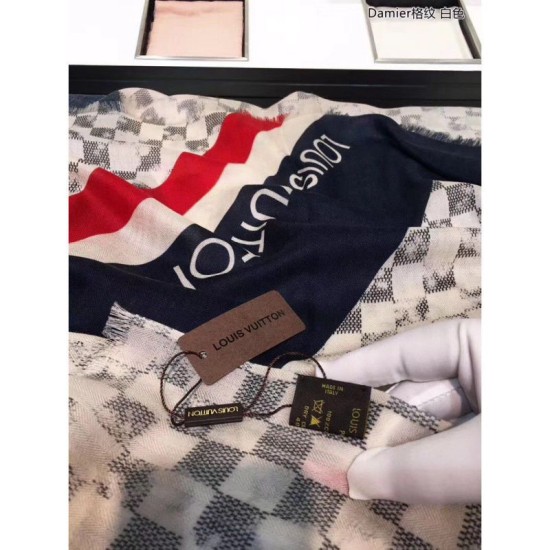 Replica Louis Vuitton White Latitude Stole M70494 Replica Louis Vuitton White Latitude Stole M70494