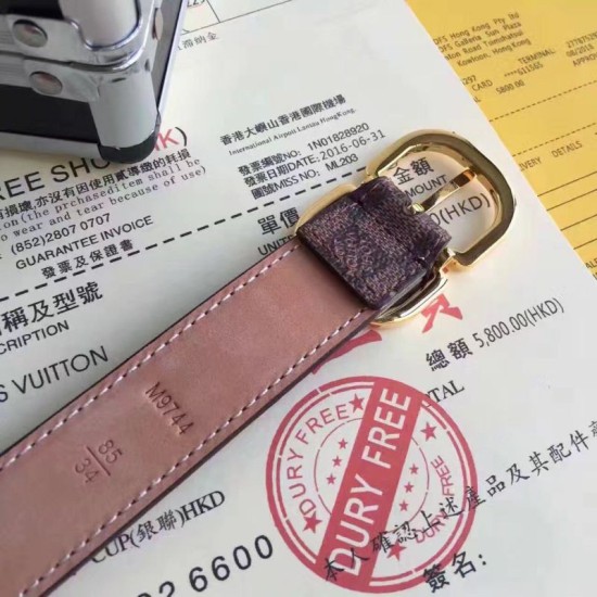 Replica Louis Vuitton Mini 25MM Belt Damier Ebene M9744V Fake Louis Vuitton Mini 25MM Belt Damier Ebene M9744V Replica