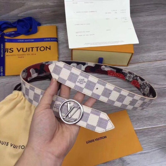 Fake Louis Vuitton Circle 35mm Reversible Belt MP029U Replica Replica Louis Vuitton Circle 35mm Reversible Belt MP029U