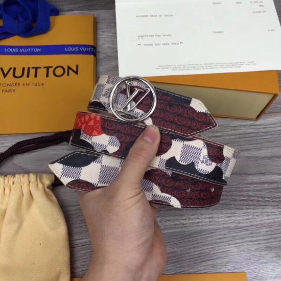 Fake Louis Vuitton Circle 35mm Reversible Belt MP029U Replica Replica Louis Vuitton Circle 35mm Reversible Belt MP029U
