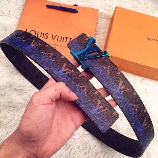 Replica Louis Vuitton Initiales 40mm Belt Monogram Blue MP033S Replica Louis Vuitton Initiales 40mm Belt Monogram Blue MP033S