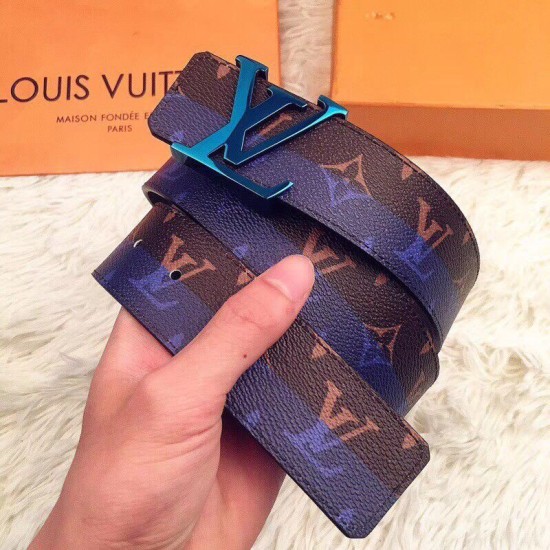 Replica Louis Vuitton Initiales 40mm Belt Monogram Blue MP033S Replica Louis Vuitton Initiales 40mm Belt Monogram Blue MP033S