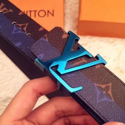 Replica Louis Vuitton  Initiales 40mm Belt Monogram Blue MP033S