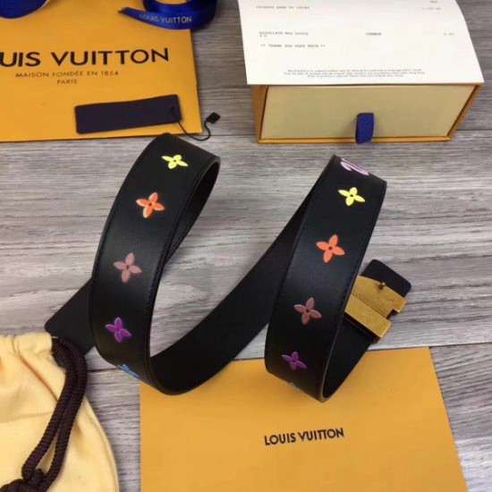 Replica Louis Vuitton New Wave 35mm Belt M0078V Black