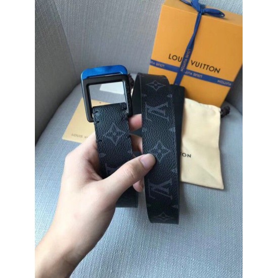 Replica Louis Vuitton Orbit 35mm Belt Monogram Eclipse M0136S