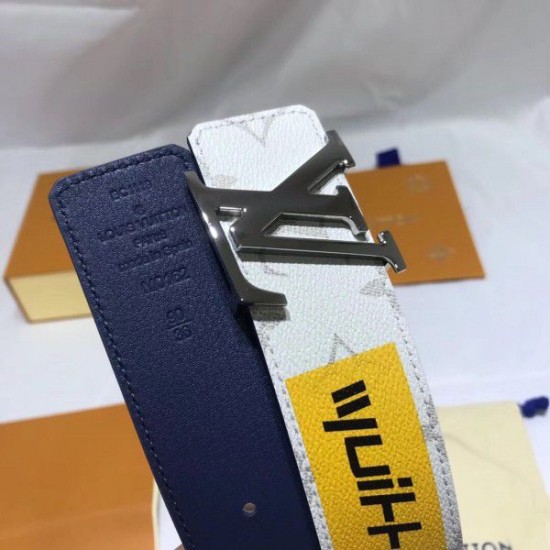 Replica Louis Vuitton Initiales 40mm Belt Monogram M0162U White 