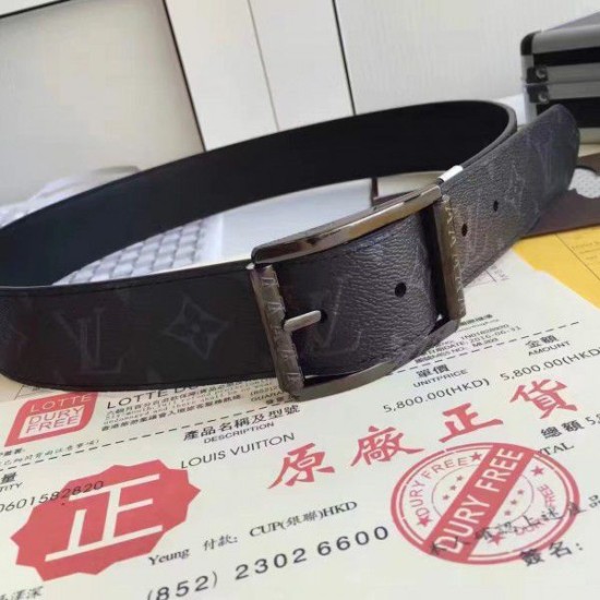 Replica Louis Vuitton Reverso 40mm Belt Monogram Eclipse M9044N