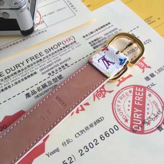 Fake Louis Vuitton Mini 25MM Belt Monogram Multicolor M9585W Replica