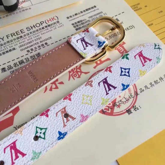 Fake Louis Vuitton Mini 25MM Belt Monogram Multicolor M9585W Replica