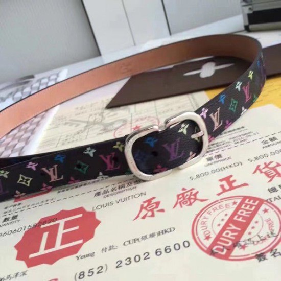 Replica Louis Vuitton Mini 25MM Belt Monogram Multicolor M9586W