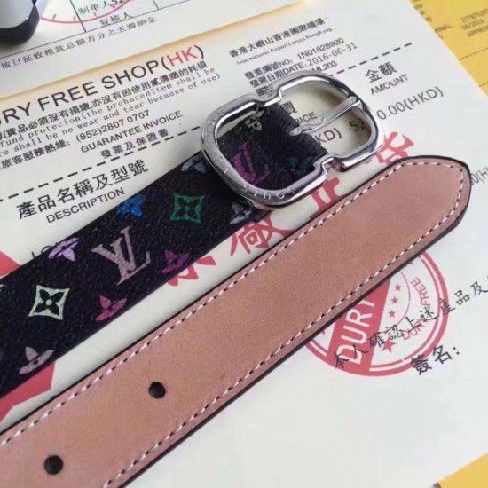 Replica Louis Vuitton Mini 25MM Belt Monogram Multicolor M9586W