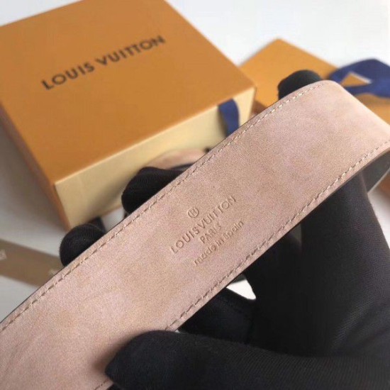 Fake Louis Vuitton Voyager 35mm Belt Monogram Titanium MP043U Replica