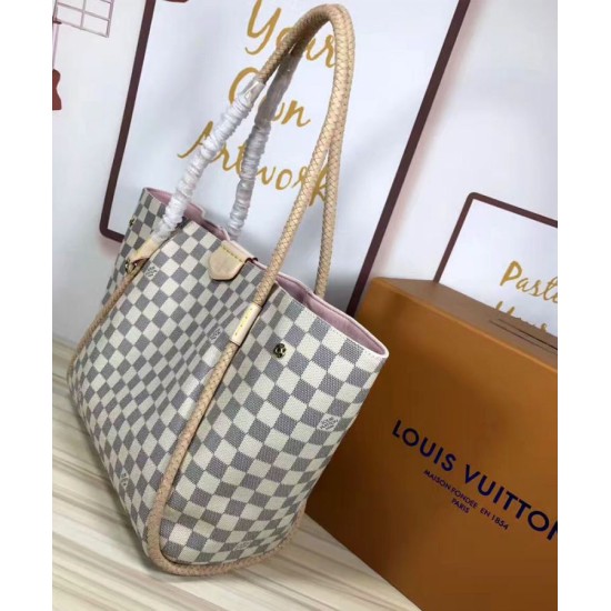 Fake Louis Vuitton  Propriano Tote Damier Azur N44027 White Replica