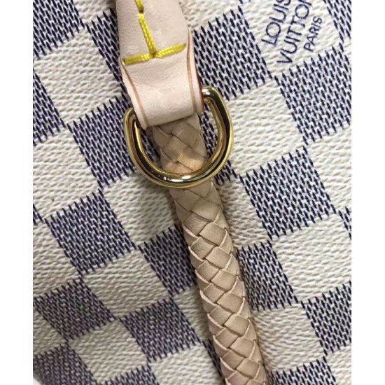 Fake Louis Vuitton  Propriano Tote Damier Azur N44027 White Replica